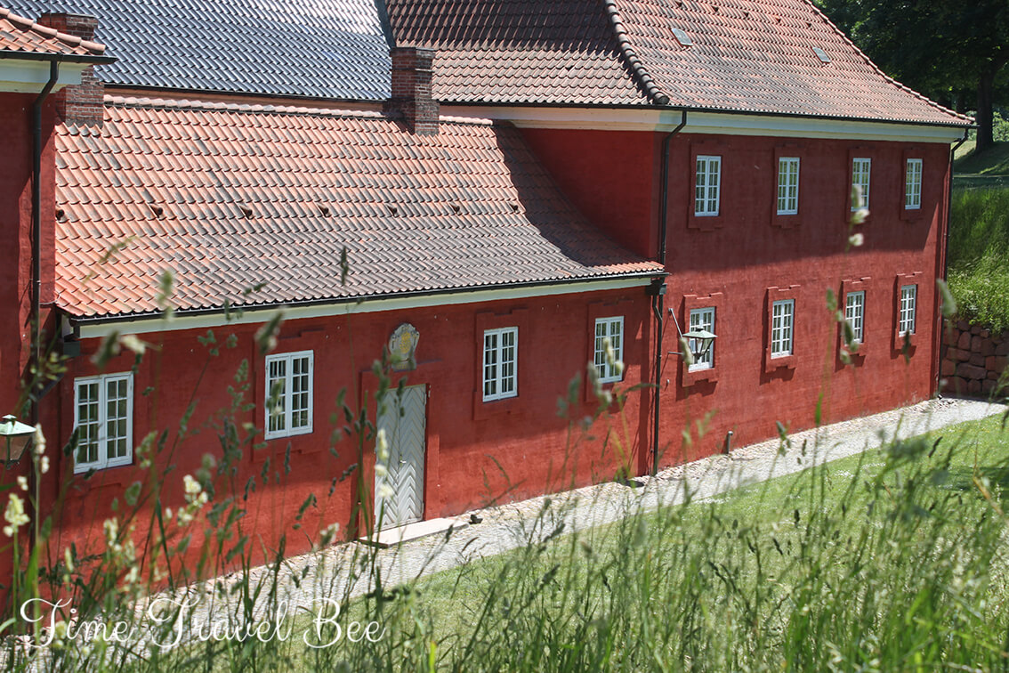 Fort w Kopenhadze Czerwone budynki Kopenhagi. Stary fort.