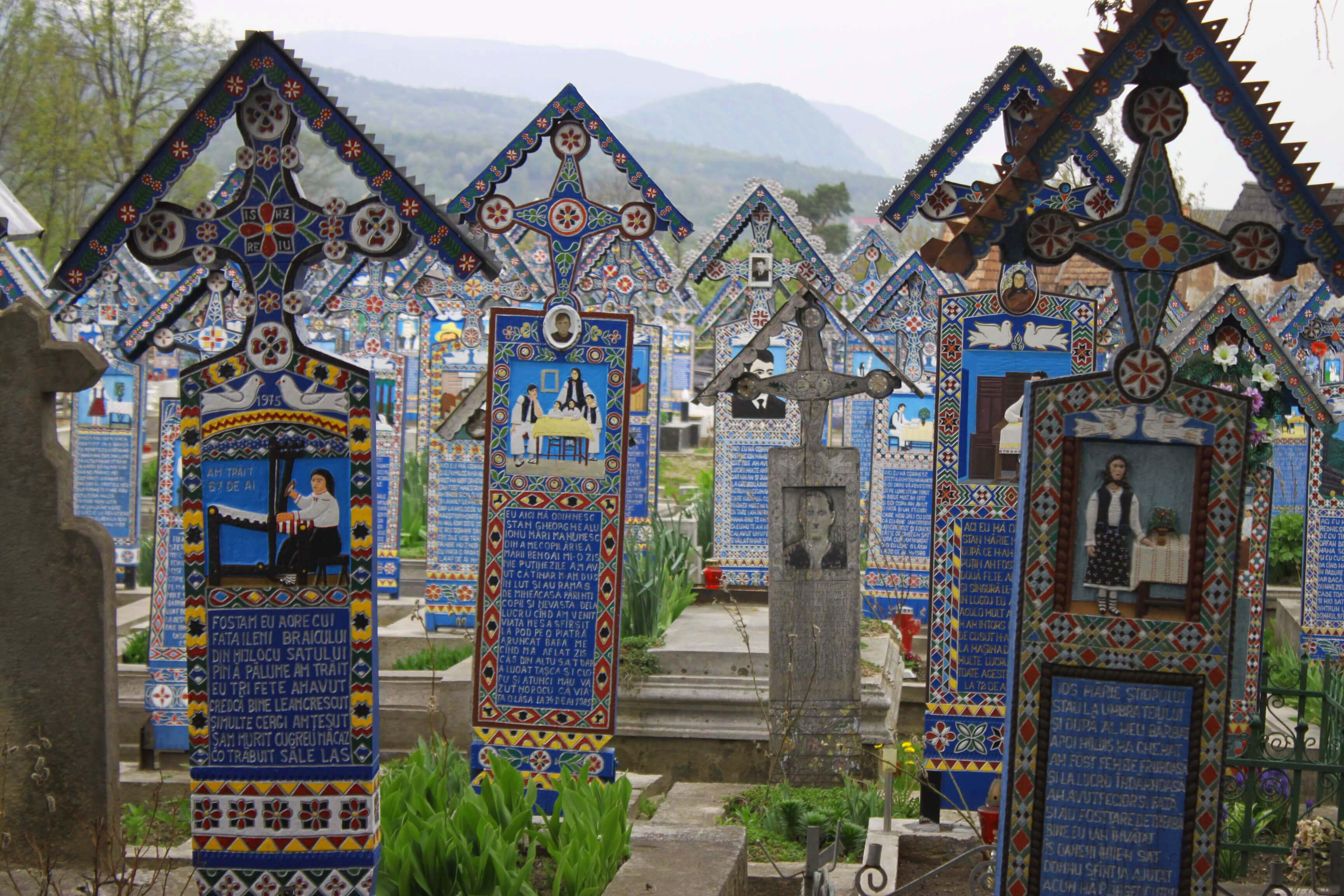 Blue cemtery, the only happy cemetery in the world.