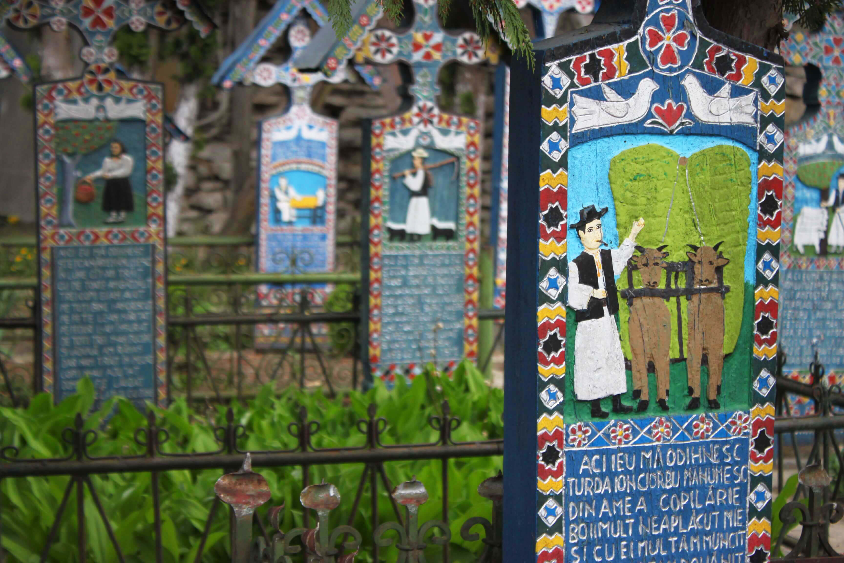 Colorful graves, unique burrying traditions.