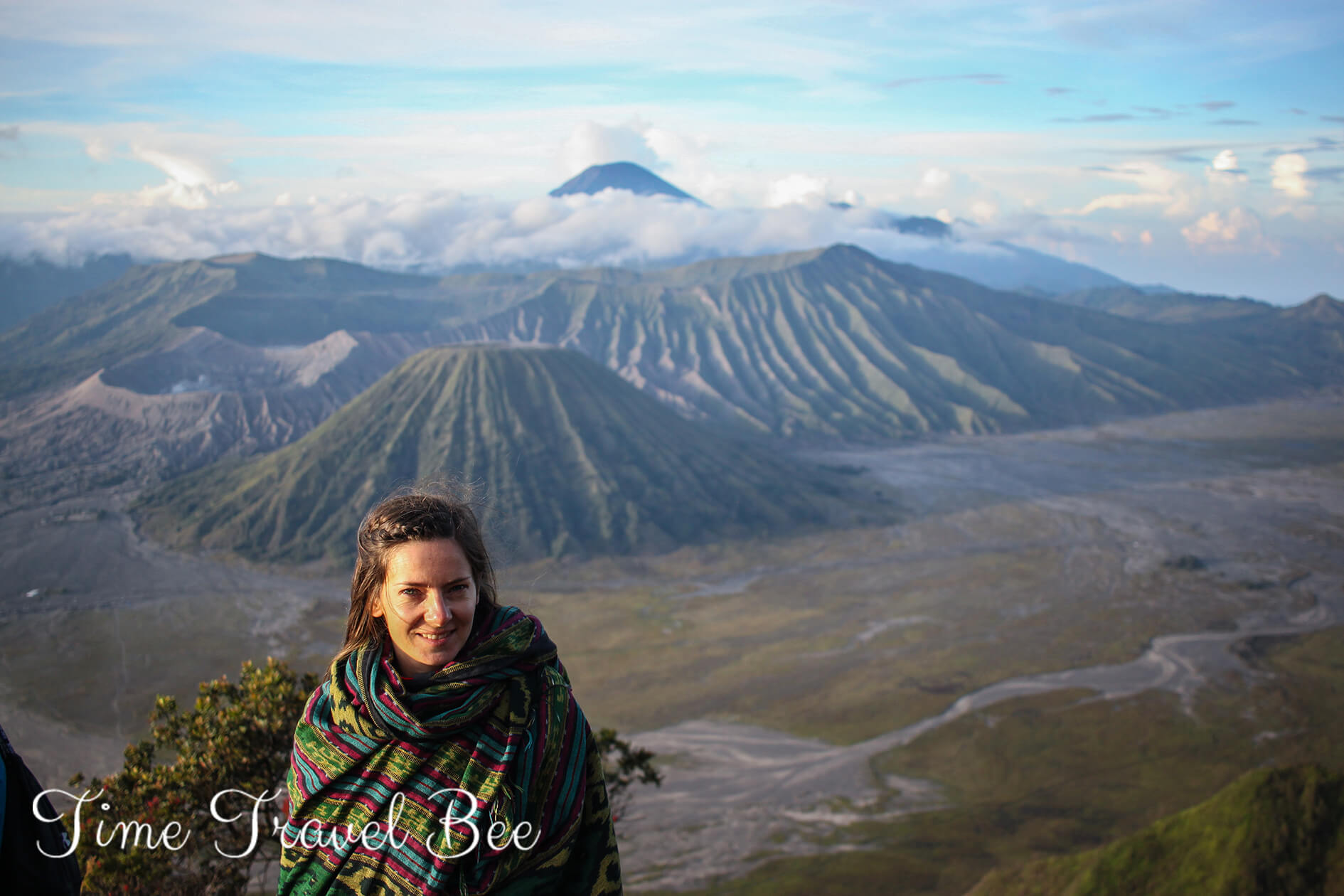 Bromo sunrise incredible view at the Bromo crater.