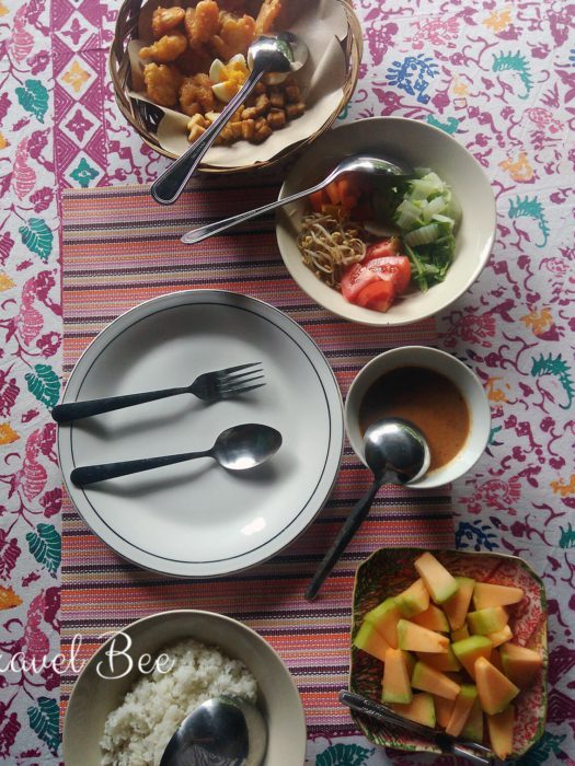 Wegetariańskie dania w Indonezji.