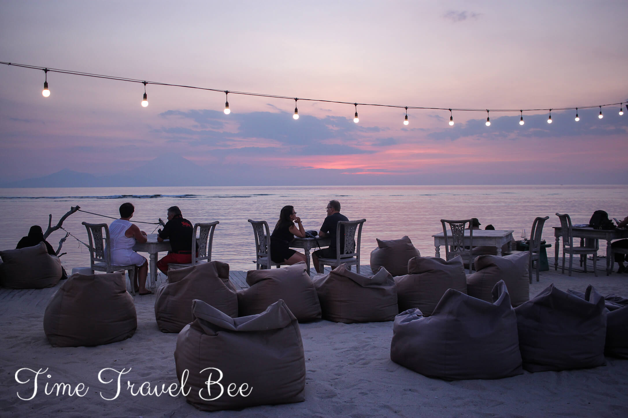 Sunset in Gili Trawangan, Indonesia. The best hotel in Gili.