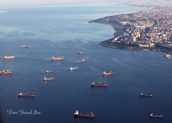 Flying over Istanbul.