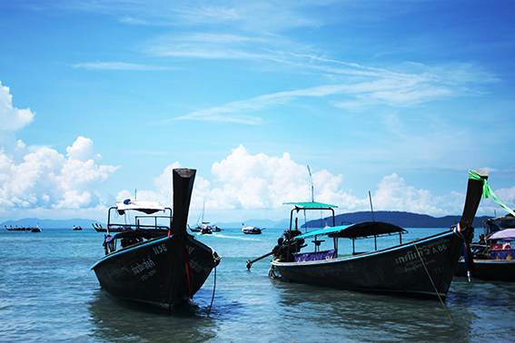 Typical boats in Thailand.